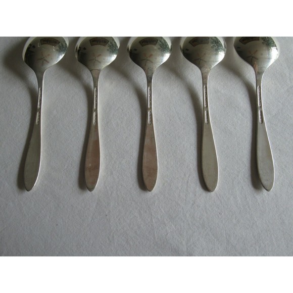 Oneida Nobility Plate REVERIE Silverplate Flatware 1937 Lot 5x Round Spoon 6" - Picture 5 of 10